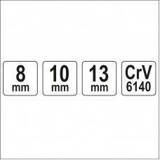 YT-15791 YATO Set chei tip T, dimensiuni 8 - 10 - ..